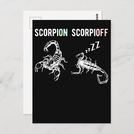 Müde Tier Schlafschluchzen Skorpion Postkarte (Vorne/Hinten)