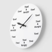 Müde und Hunger Große Wanduhr (Winkel)