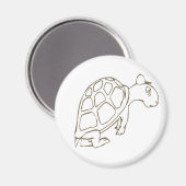 Müde und Schlampe Cartoon Turtle Magnet (Vorderseite/Rückseite)
