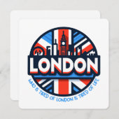 müde von London Einladung (Vorne/Hinten)