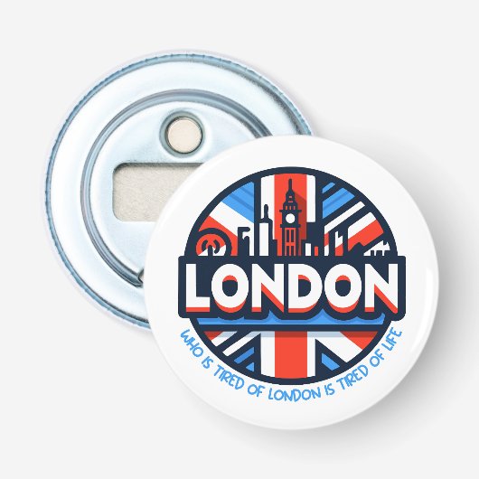 müde von London Flaschenöffner (Vorderseite)