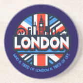 müde von London Getränkeuntersetzer (Vorne)