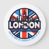 müde von London Große Wanduhr (Vorderseite)