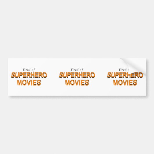 Müde von Superhelden Autoaufkleber (Vorne)