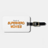 Müde von Superhelden Gepäckanhänger (Vorderseite horizontal)