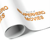 Müde von Superhelden Geschenkpapier (Rolleneckpunkt)