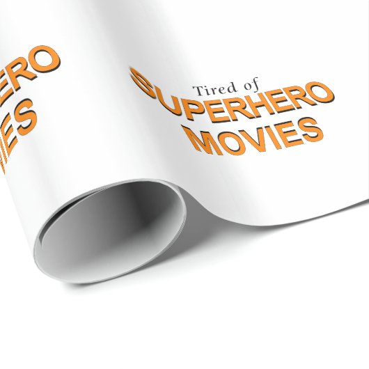 Müde von Superhelden Geschenkpapier (Rolleneckpunkt)