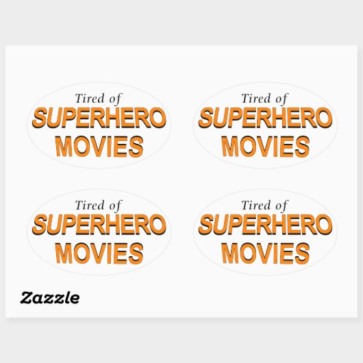 Müde von Superhelden Ovaler Aufkleber (Blatt)