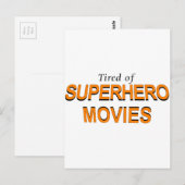 Müde von Superhelden Postkarte (Vorne/Hinten)