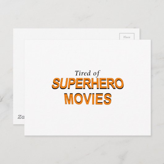 Müde von Superhelden Postkarte (Vorne/Hinten)