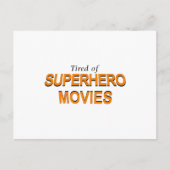 Müde von Superhelden Postkarte (Vorderseite)