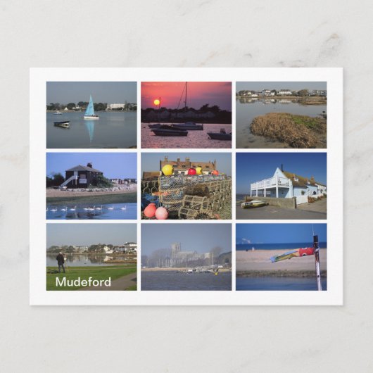 Mudeford Postkarte (Vorderseite)