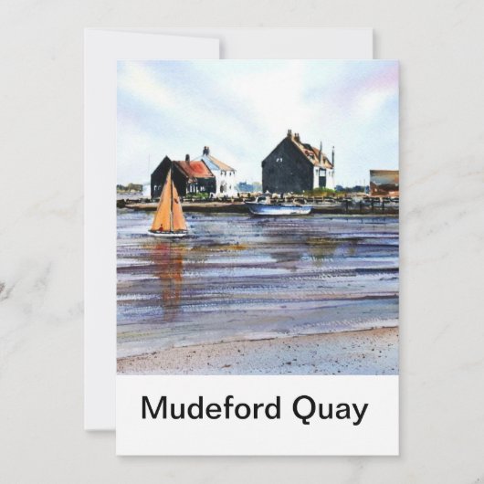 Mudeford Quay Greeting Cards No1 Karte (Vorderseite)