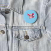 Müder Axolotl-Knopf Button (Beispiel)
