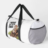 Müder Biber Holzarbeit Kaffee-Nickerchen Duffle Bag (Rechte Ecke)