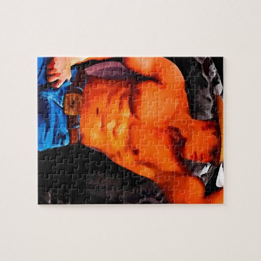 Müder Cowboy Puzzle (Horizontal)