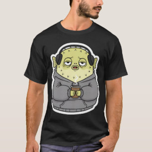 Müder Kugelfisch – Lustiger Cartoon-Hoodie auf T-Shirt