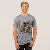 Müder Wanderer Astronaut Tri-Blend Shirt (Vorderseite voll)