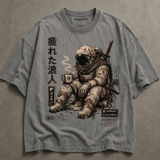Müder Wanderer Astronaut Tri-Blend Shirt
