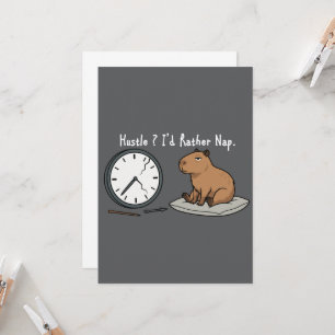 Müdes Capybara Humor Ich würde lieber ein Nickerch Einladung