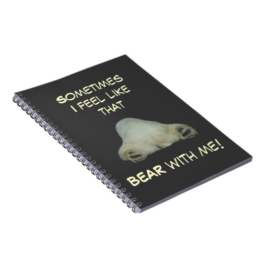 Müdes Eisbär-Notizbuch Notizblock (Rechte Seite)