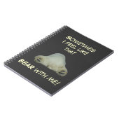 Müdes Eisbär-Notizbuch Notizblock (Linke Seite)