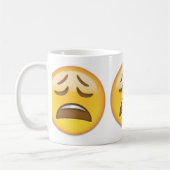Müdes Gesicht Emoji Kaffeetasse (Links)