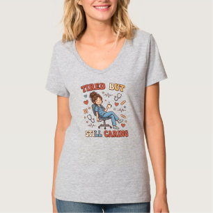 Müdes Krankenpfleger-Shirt Retro Gesundheitsarbe T-Shirt