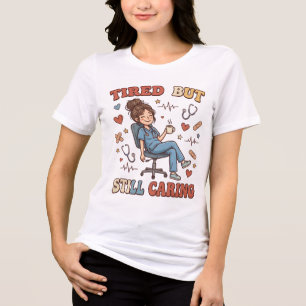 Müdes Krankenpfleger-Shirt Retro-T-Shirt für Ges Tri-Blend Shirt