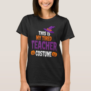 Müdes Lehrer-Kostüm für Halloween Lustige Lehrer T-Shirt