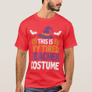 Müdes Lehrer Kostüm Lustig für Humor Halloween T-Shirt