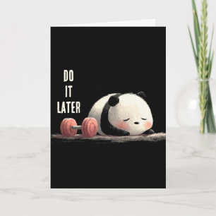 Müdes Panda Fitnessstudio – Lustige Workout Kunst Karte