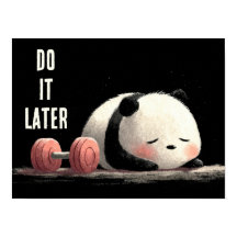 Müdes Panda Fitnessstudio – Lustige Workout Kunst