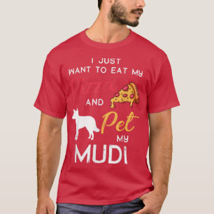 Mudi Dog Pizza Lover Besitzer Weihnachten Geburtst T-Shirt