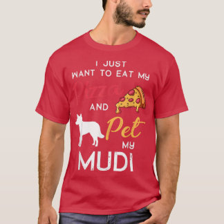 Mudi Dog Pizza Lover Besitzer Weihnachten Geburtst T-Shirt