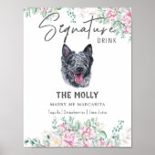 Mudi Hund Signature Drink Sign Poster (Vorne)
