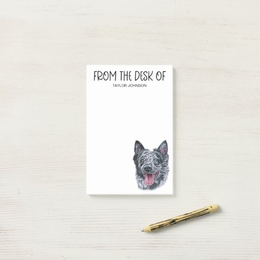 Mudi Lover Post-it Klebezettel (Auf Schreibtisch)