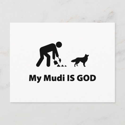 Mudi Postkarte (Vorderseite)