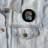 Müdiger Lehrer Sommerclub Glücklicher letzter Tag Button (Beispiel)
