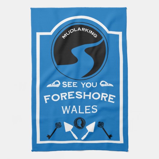 Mudlarking Hobby-Geschenk Geschirrtuch (Vertikal)