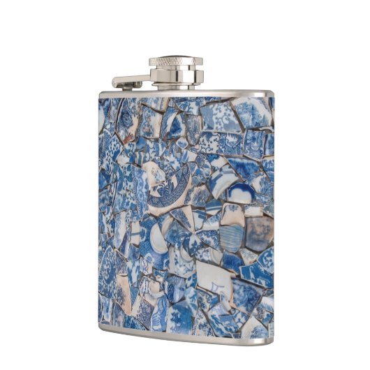 Mudlarks Broken Blue China Flasche Flachmann (Links)