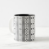 Mudprint Inspiriert Monogramm Zweifarbige Tasse (Vorderseite Links)