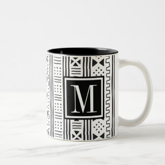 Mudprint Inspiriert Monogramm Zweifarbige Tasse