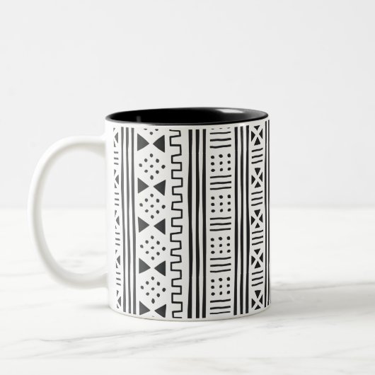 Mudprint Inspiriert Monogramm Zweifarbige Tasse (Links)