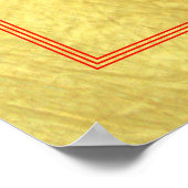 Mudra Om Mandala Classic Saffron Poster (Ecke)