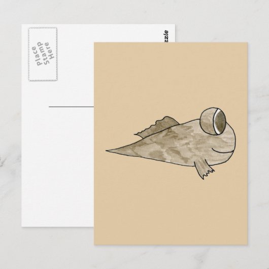 Mudskipper Fisch. Postkarte (Vorne/Hinten)