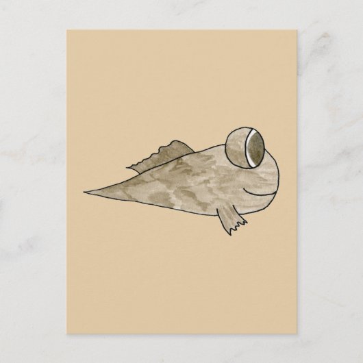 Mudskipper Fisch. Postkarte (Vorderseite)