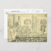 Mudville Greed Original Pencil Zeichnend Postkarte (Vorne/Hinten)