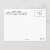 Mudville Greed Original Pencil Zeichnend Postkarte (Rückseite)