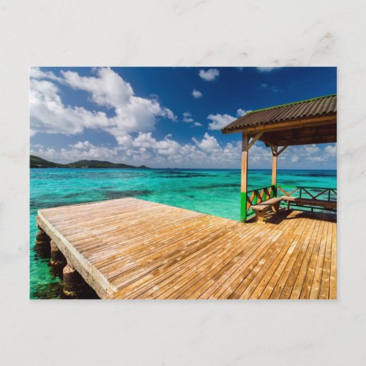 Muelle en agua de la turquesa postkarte (Vorderseite)